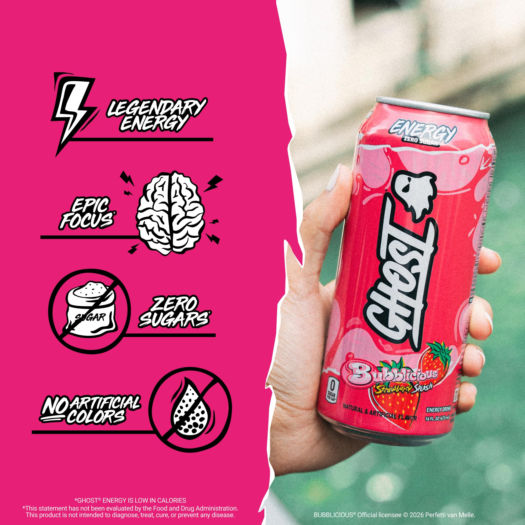 GHOST lata abierta con espuma destacando frescura inmediata