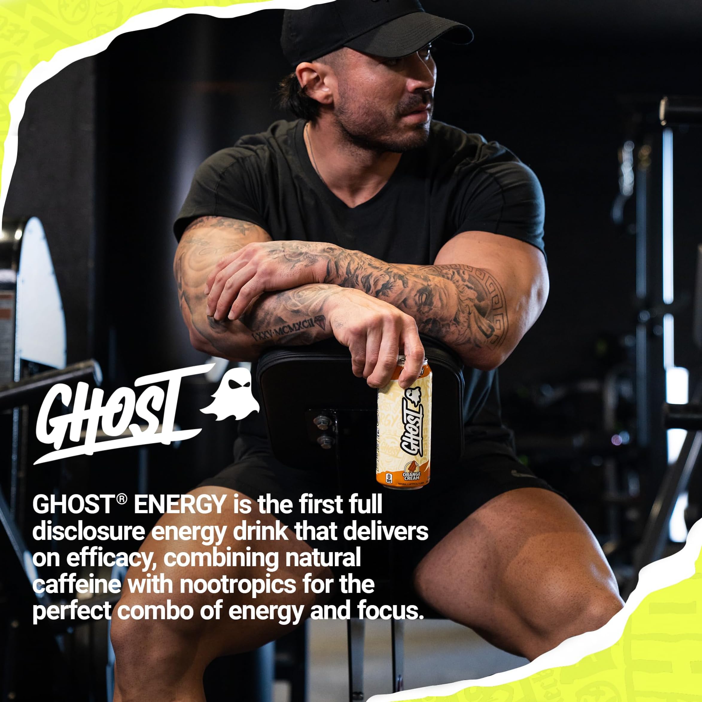 GHOST estuche abierto de 12 latas ideal para almacenamiento y conveniencia