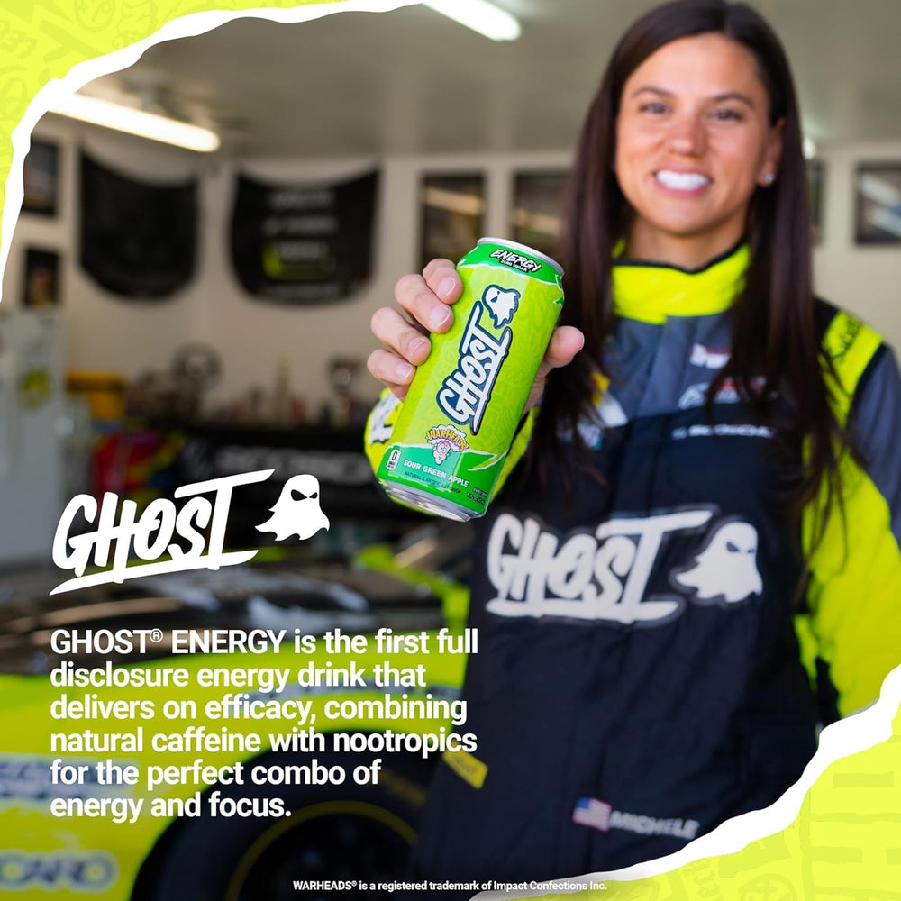 GHOST en escena de vida activa durante entrenamiento para energía y enfoque