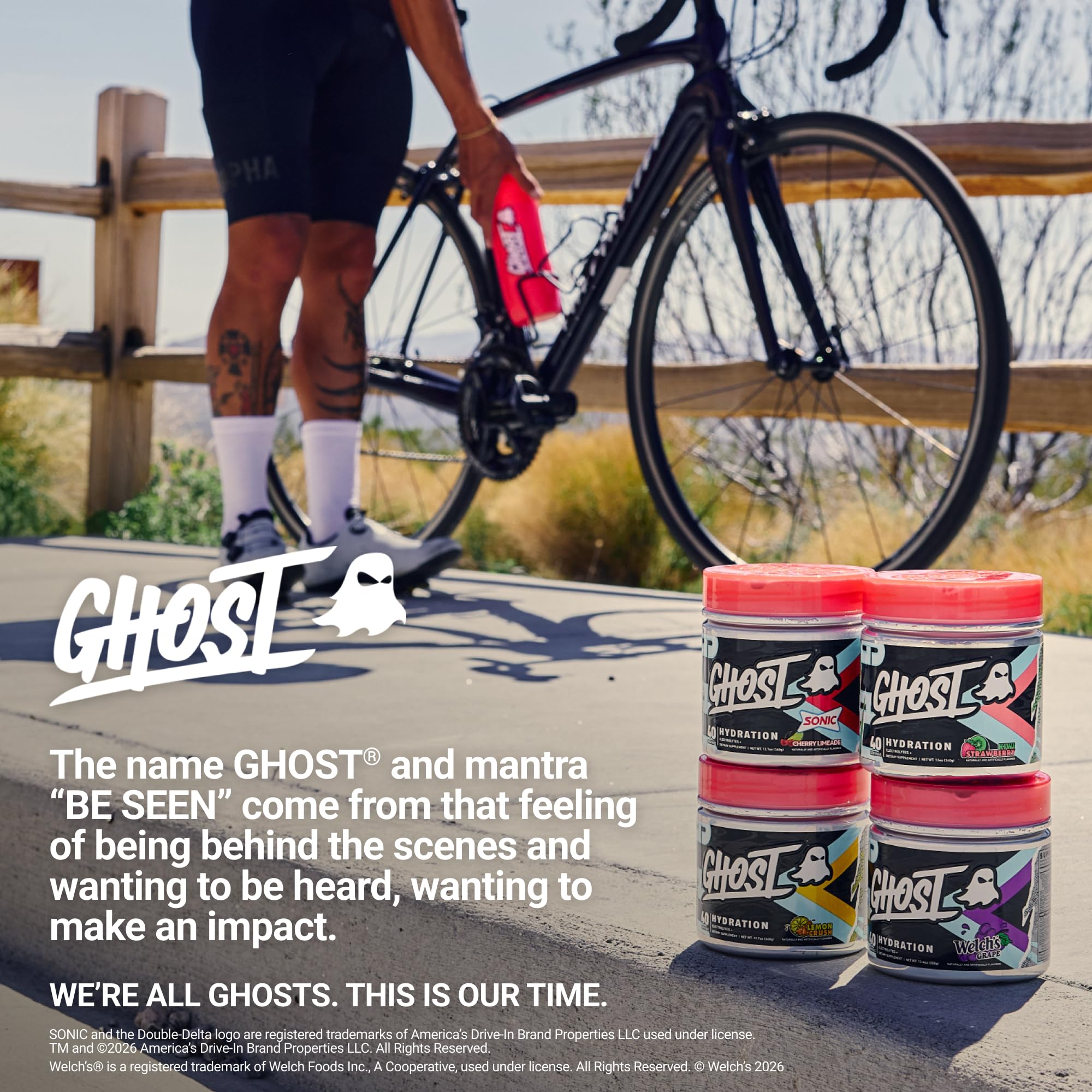 GHOST botella en ambiente urbano estilo de vida activo hidratación sabrosa