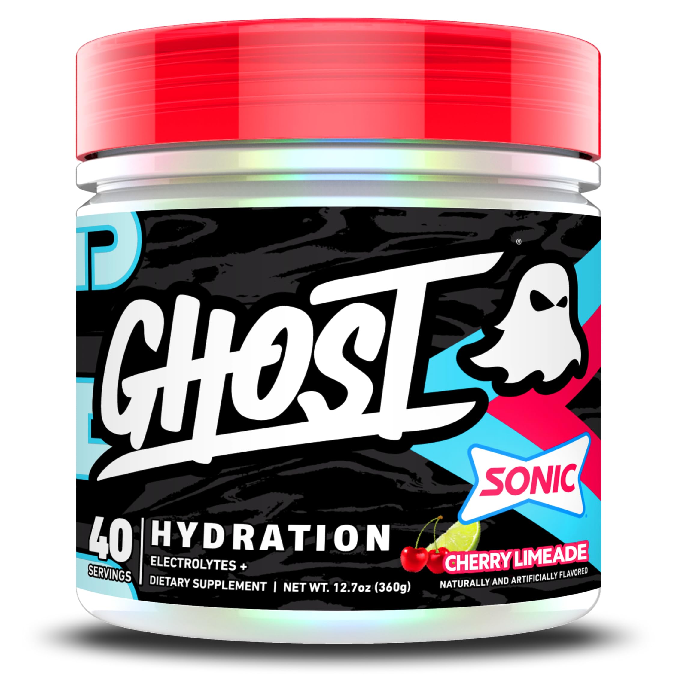 GHOST Hydration tub vista frontal con etiqueta visible y diseño atractivo