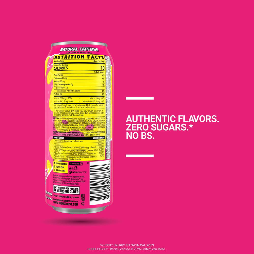 GHOST lata en mano para comparar escala y conveniencia de 16 oz