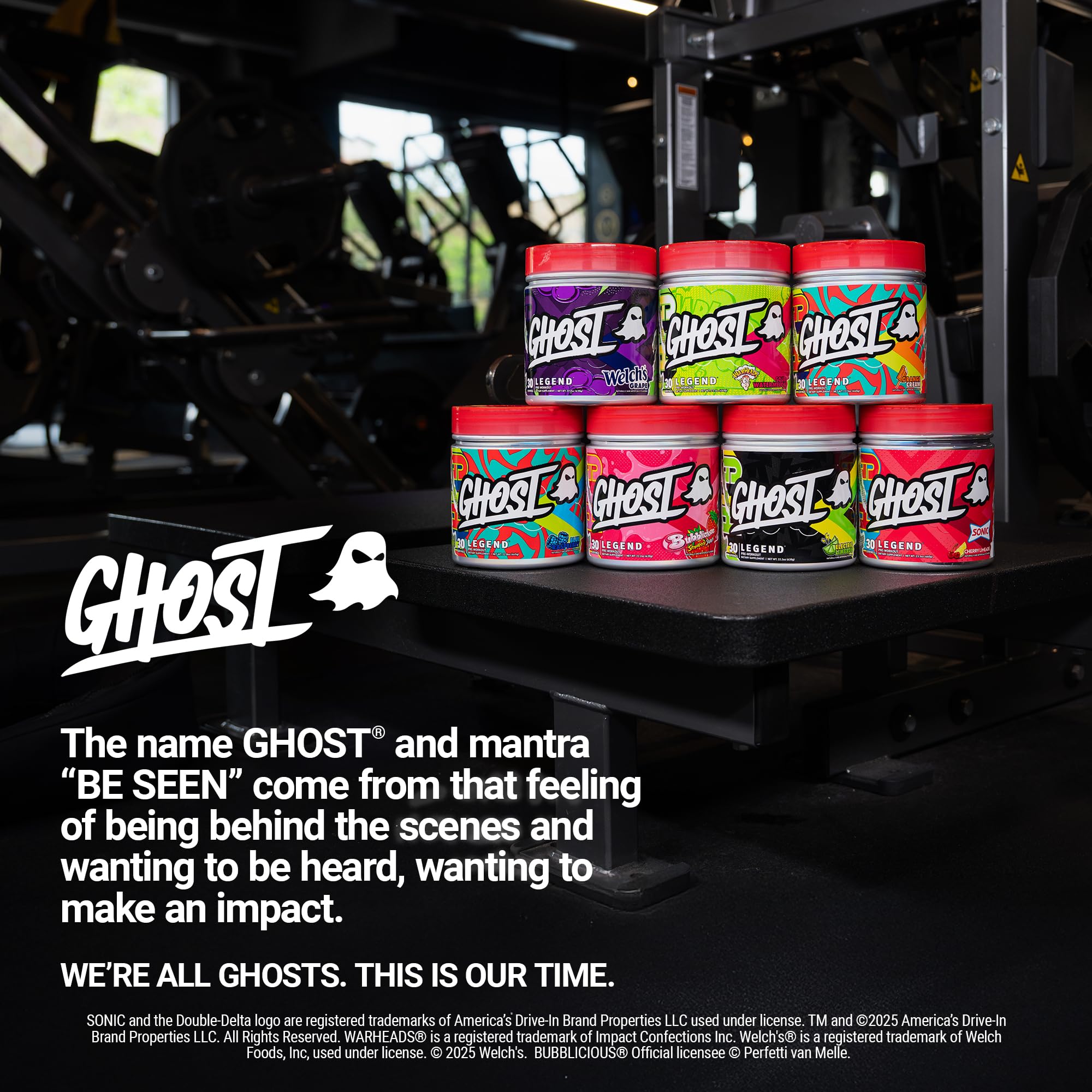 GHOST estilo de vida en gimnasio mostrando rendimiento y aspecto motivador
