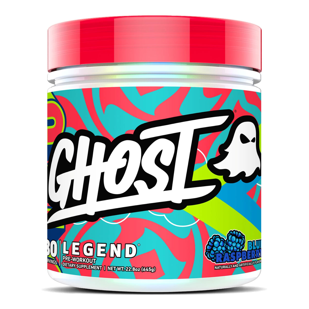 GHOST frasco frontal mostrando el envase y beneficio de claridad de ingredientes