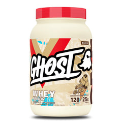 GHOST empaque frontal Coffee Ice Cream mostrando el diseño y beneficio de 25 g proteína