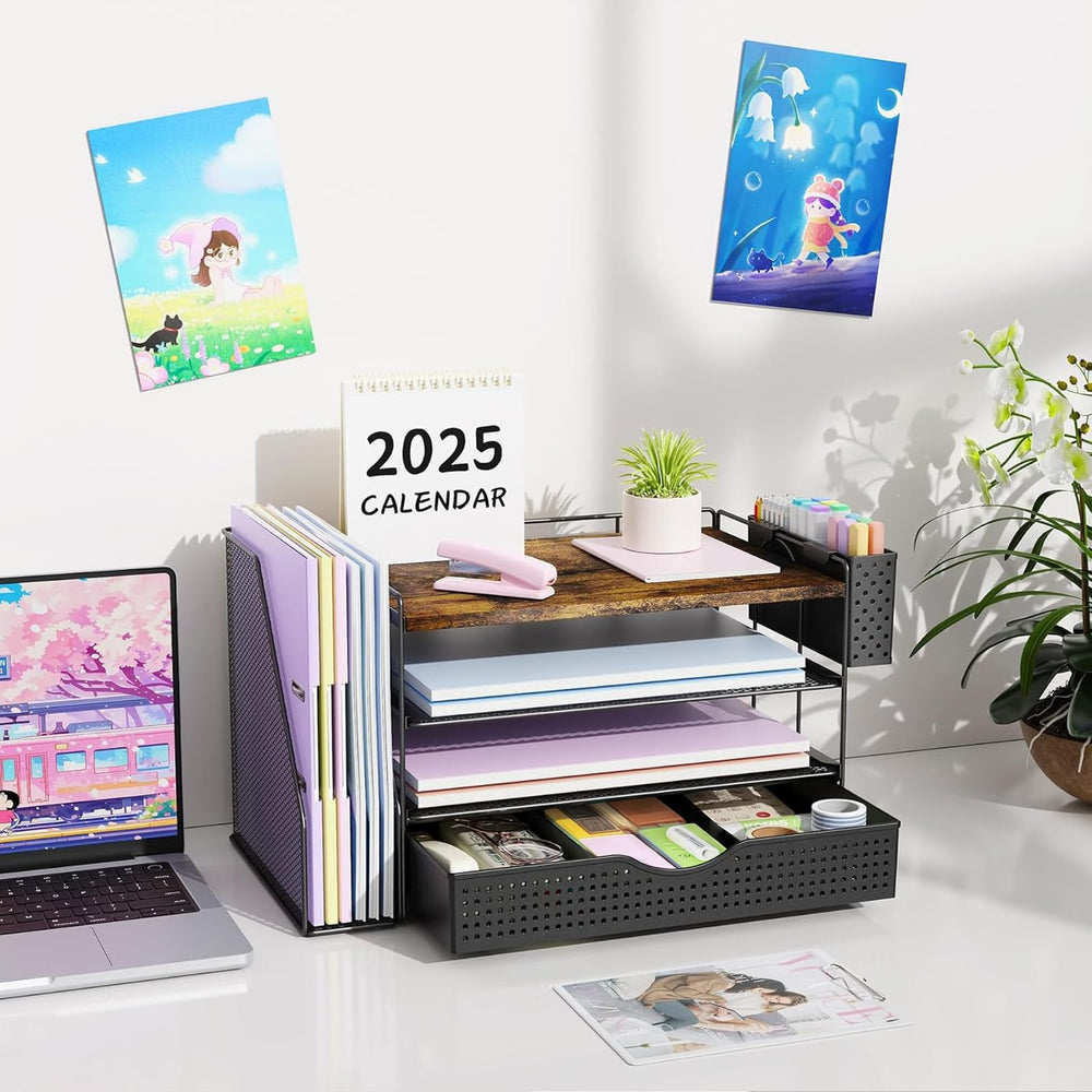 gianotter organizador en escritorio real con laptop, estilo y orden