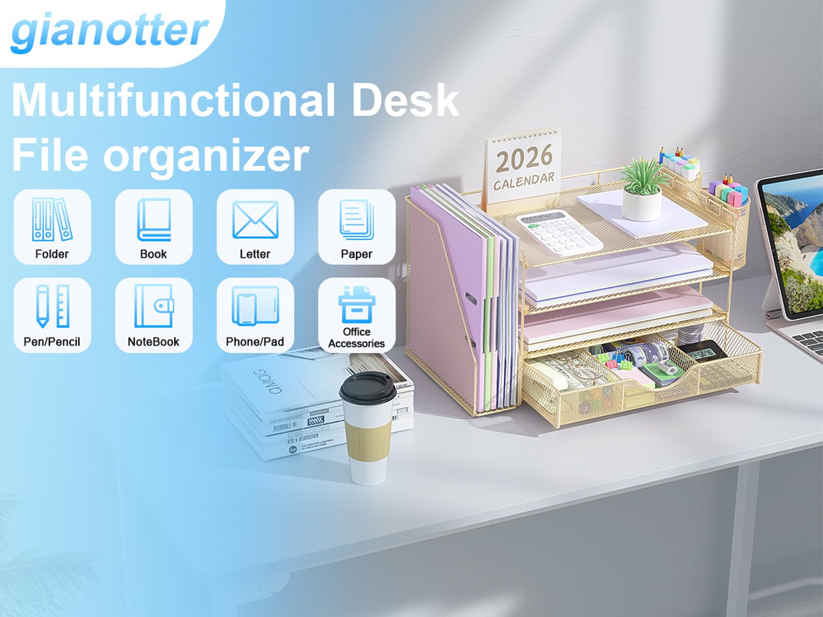 gianotter dos portalápices con bolígrafos organizados y accesibles