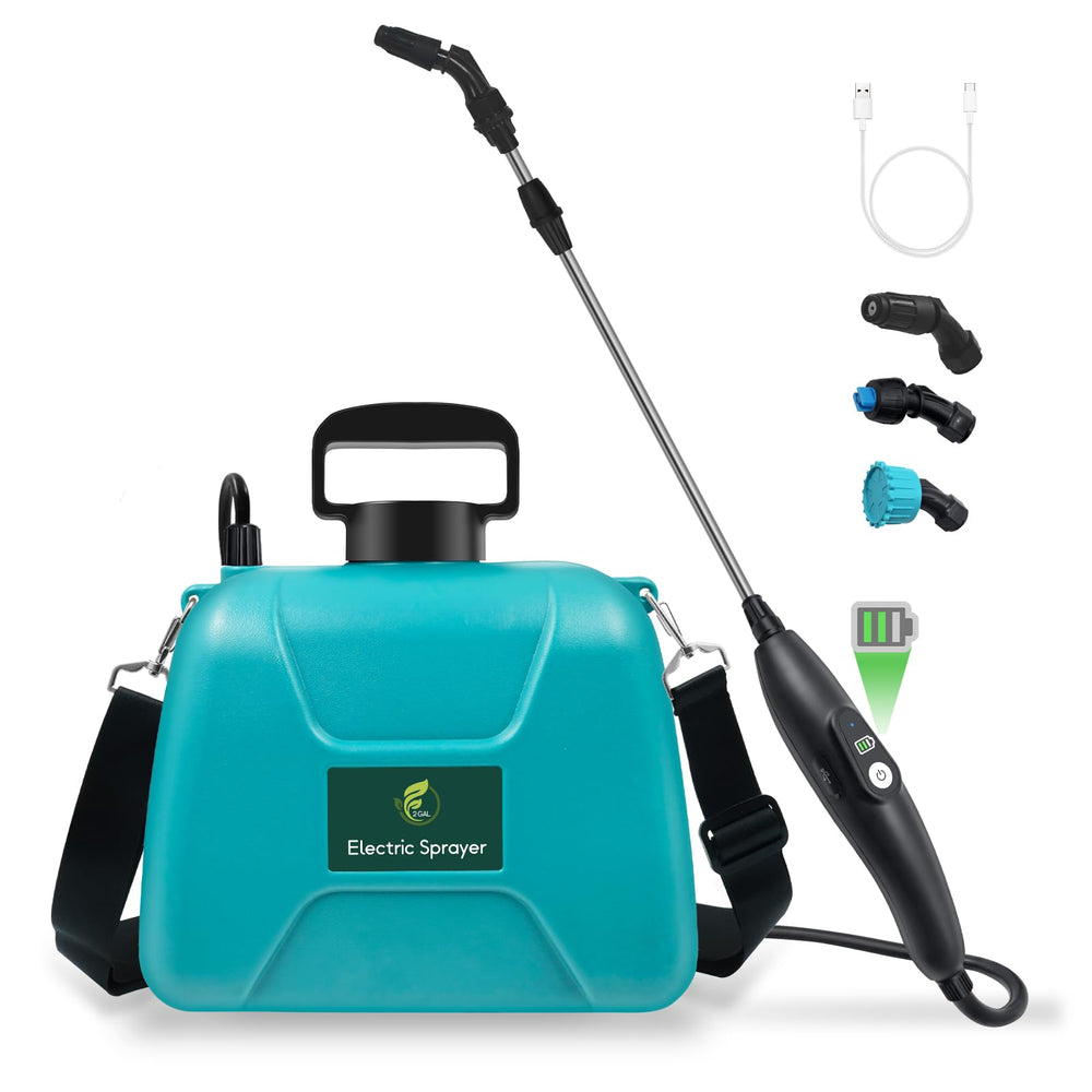 Giftsfaloy front packaging showing sprayer and battery for easy identification and quick use