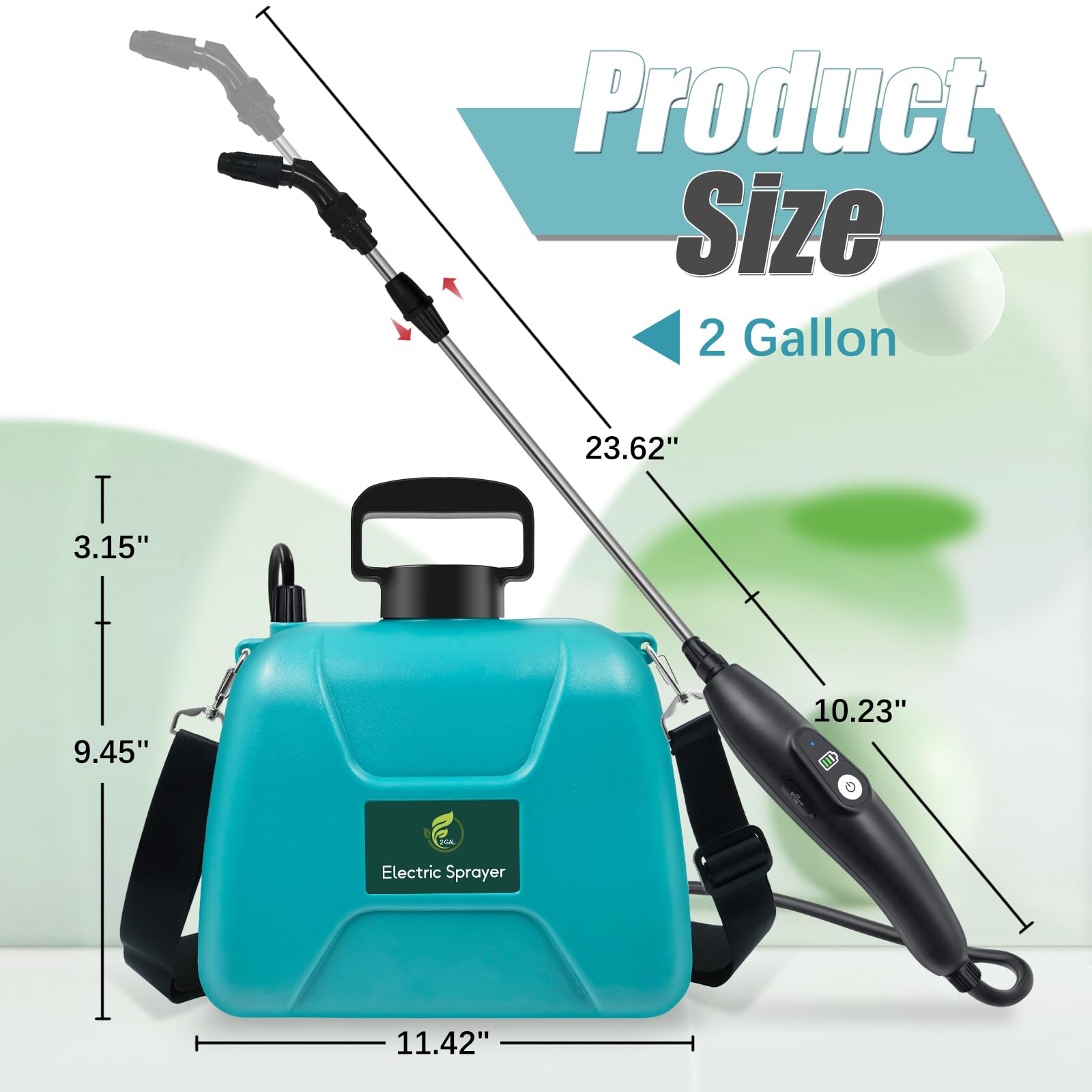 Giftsfaloy telescopic wand extended to reach high or distant spots for efficient coverage
