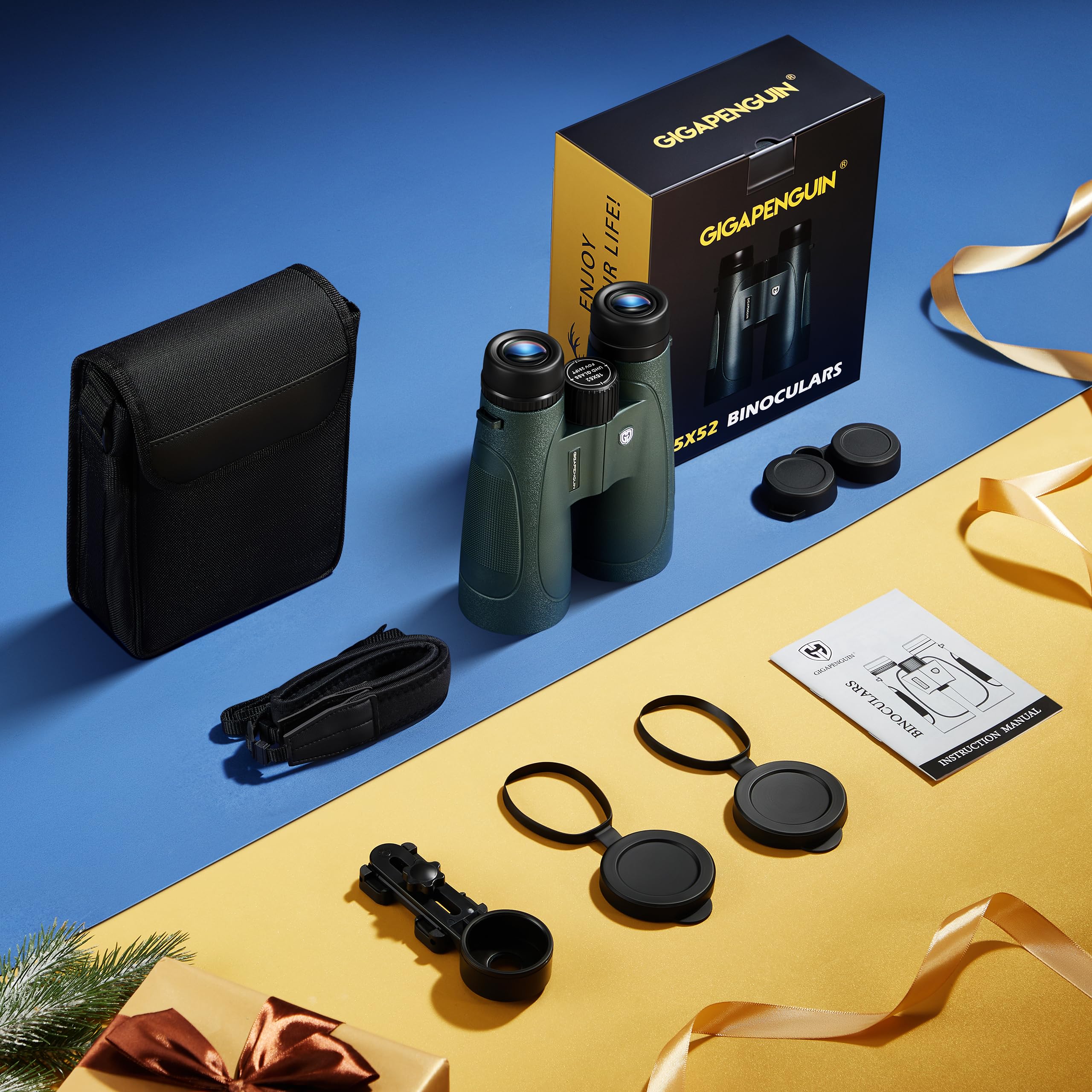 GIGAPENGUIN empaque abierto con accesorios incluidos y funda protectora