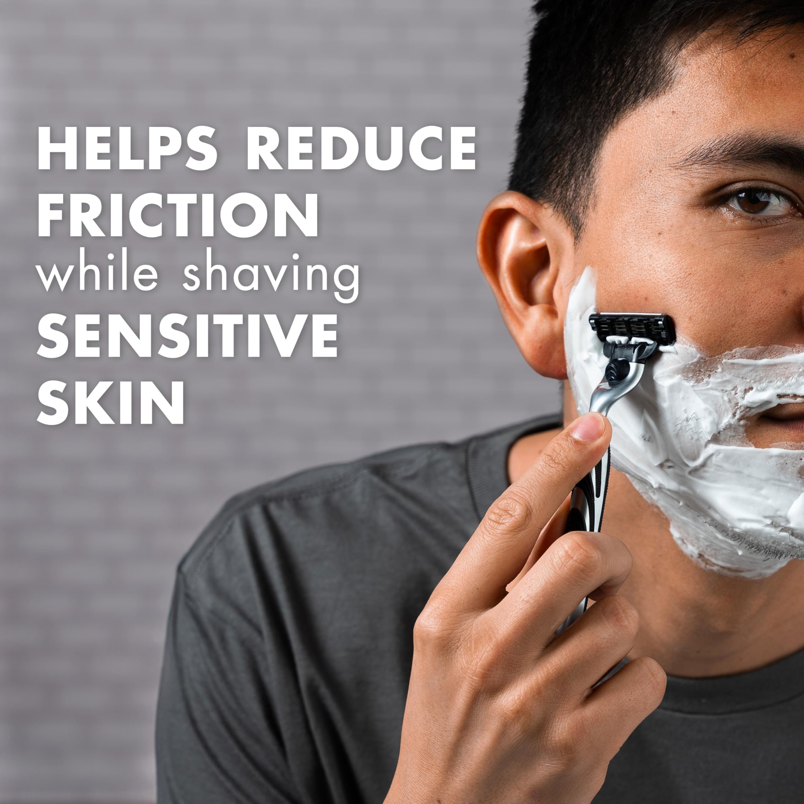 Gillette comparación de tamaño del bote para percepción real