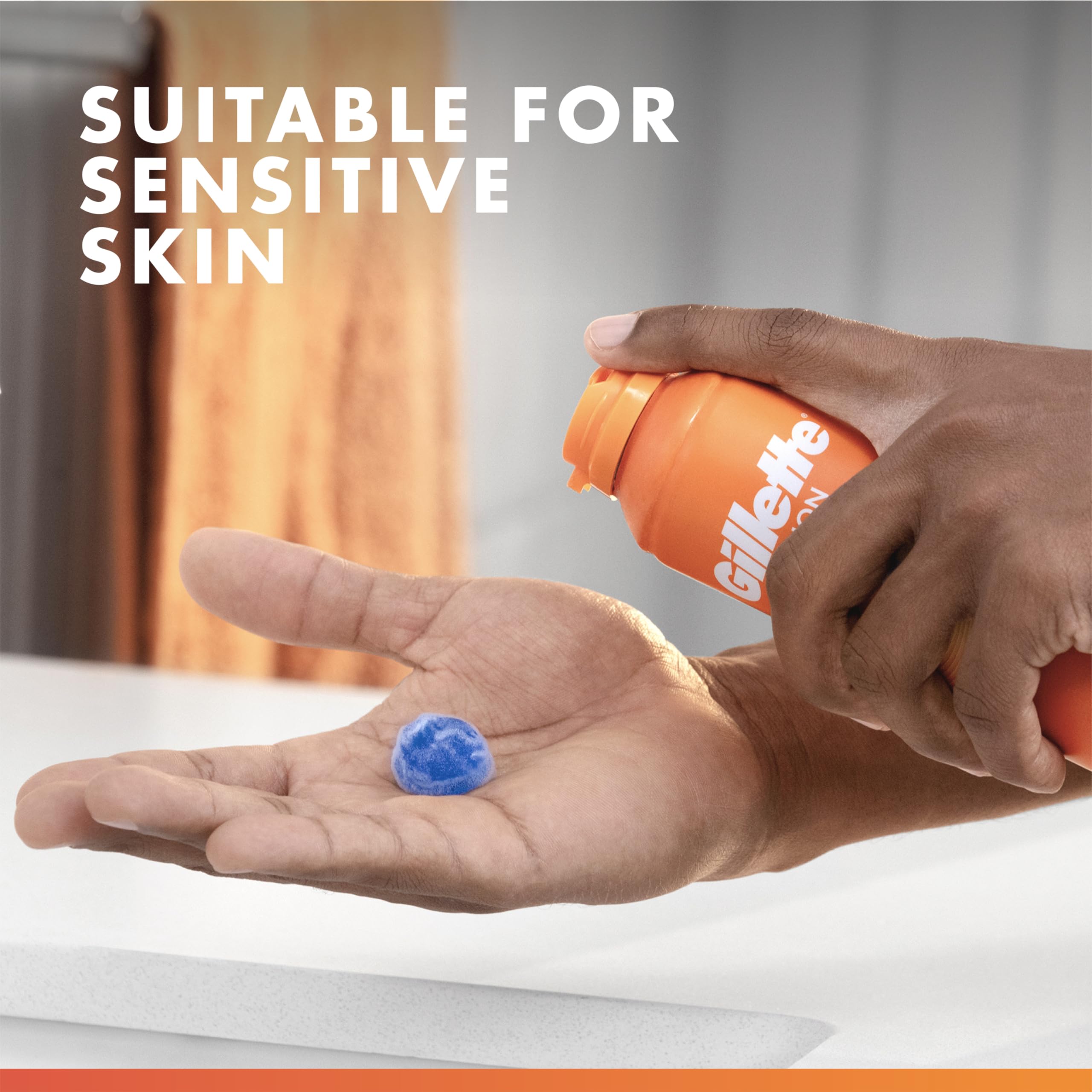 Etiqueta Gillette Fusion5 con lista de ingredientes y beneficios visibles