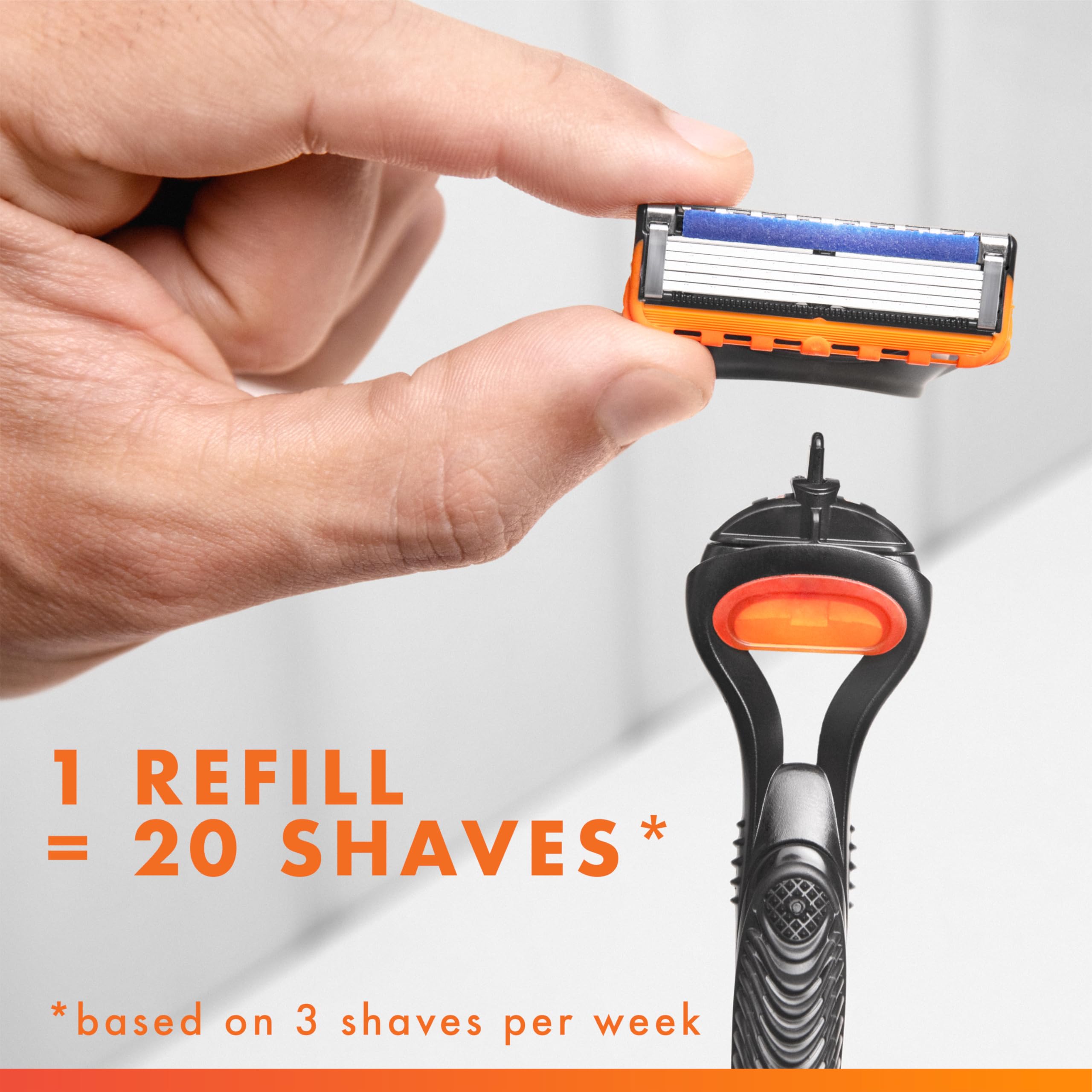 Gillette Fusion5 tira lubricante ampliada para un deslizamiento más suave