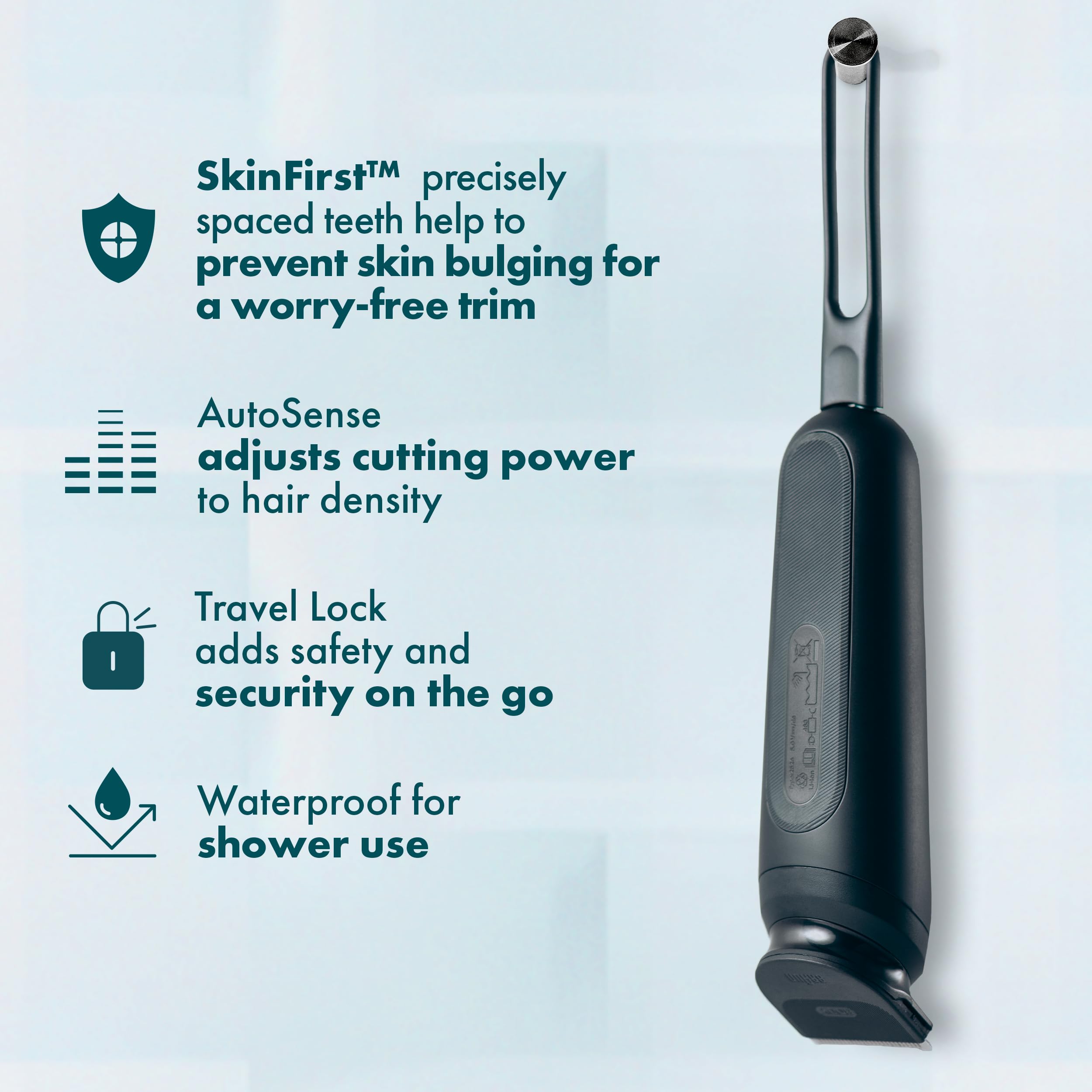 Gillette primer plano de la cuchilla que destaca precisión y seguridad