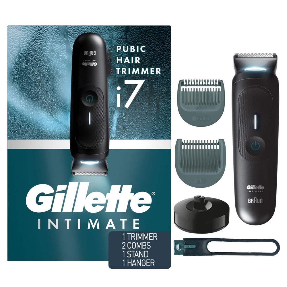Gillette imagen frontal del recortador mostrando diseño compacto y control