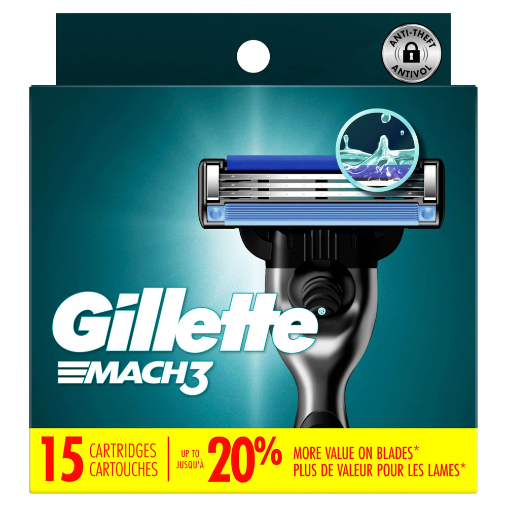 Gillette Mach3 estilo de vida en baño iluminado transmitiendo confianza y rutina