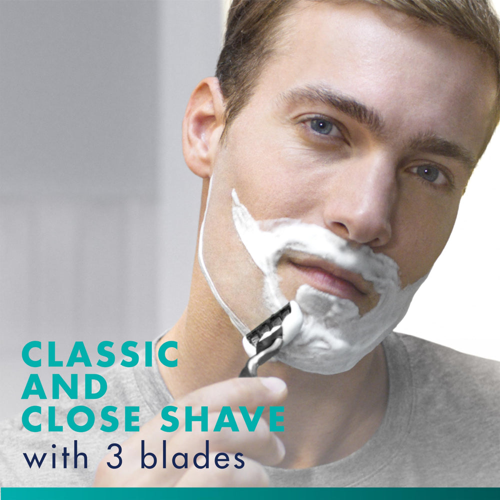 Gillette Mach3 empaque abierto con las 15 unidades visibles y ordenadas