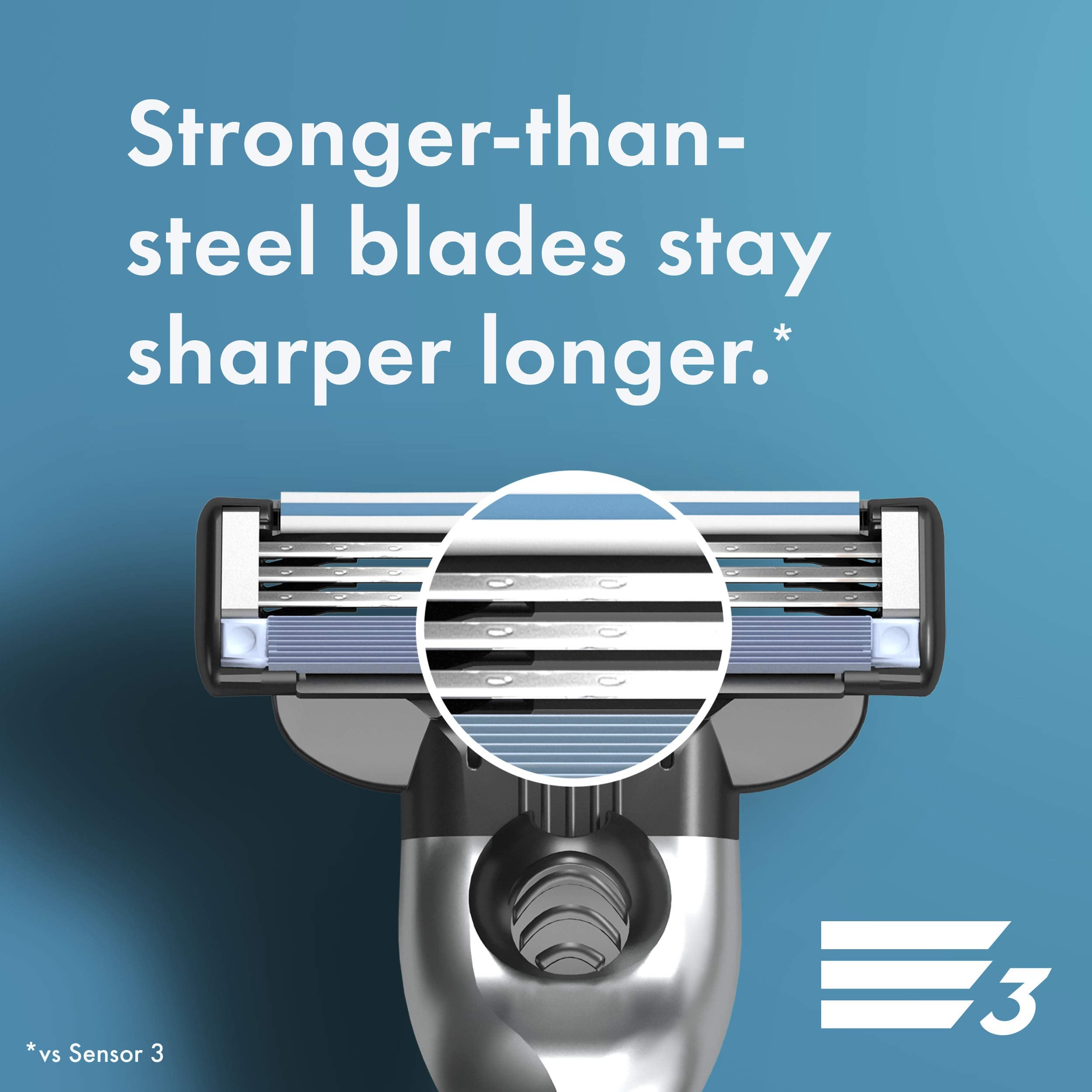 Gillette Mach3 en baño con accesorios, imagen de estilo de vida para rutina diaria