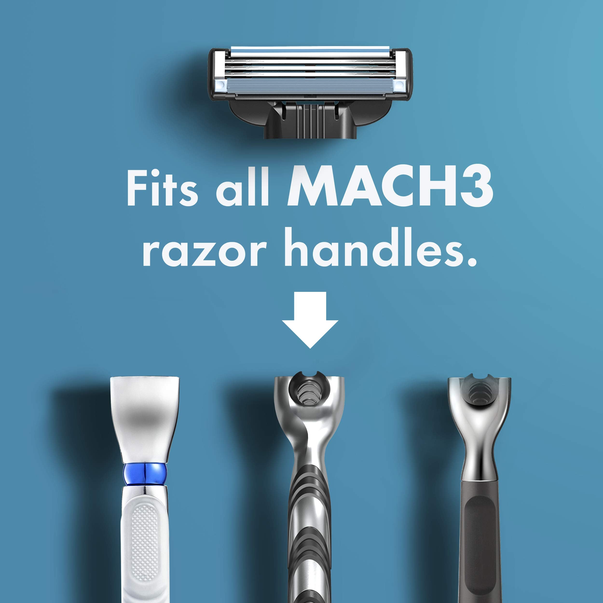 Gillette Mach3 primer plano de la textura de las cuchillas para mayor precisión