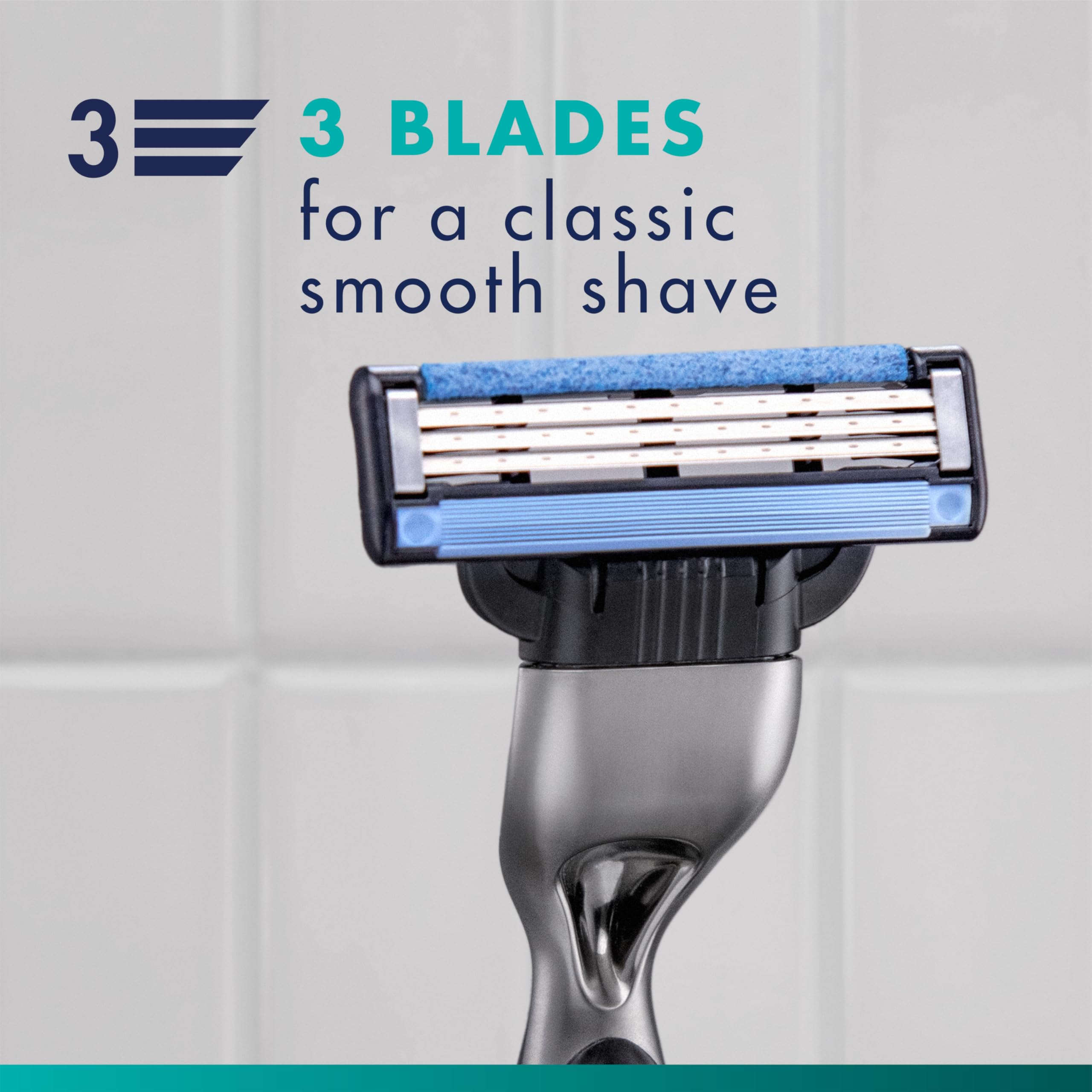 Gillette Mach3 uso en rostro demostrando afeitado cómodo y preciso