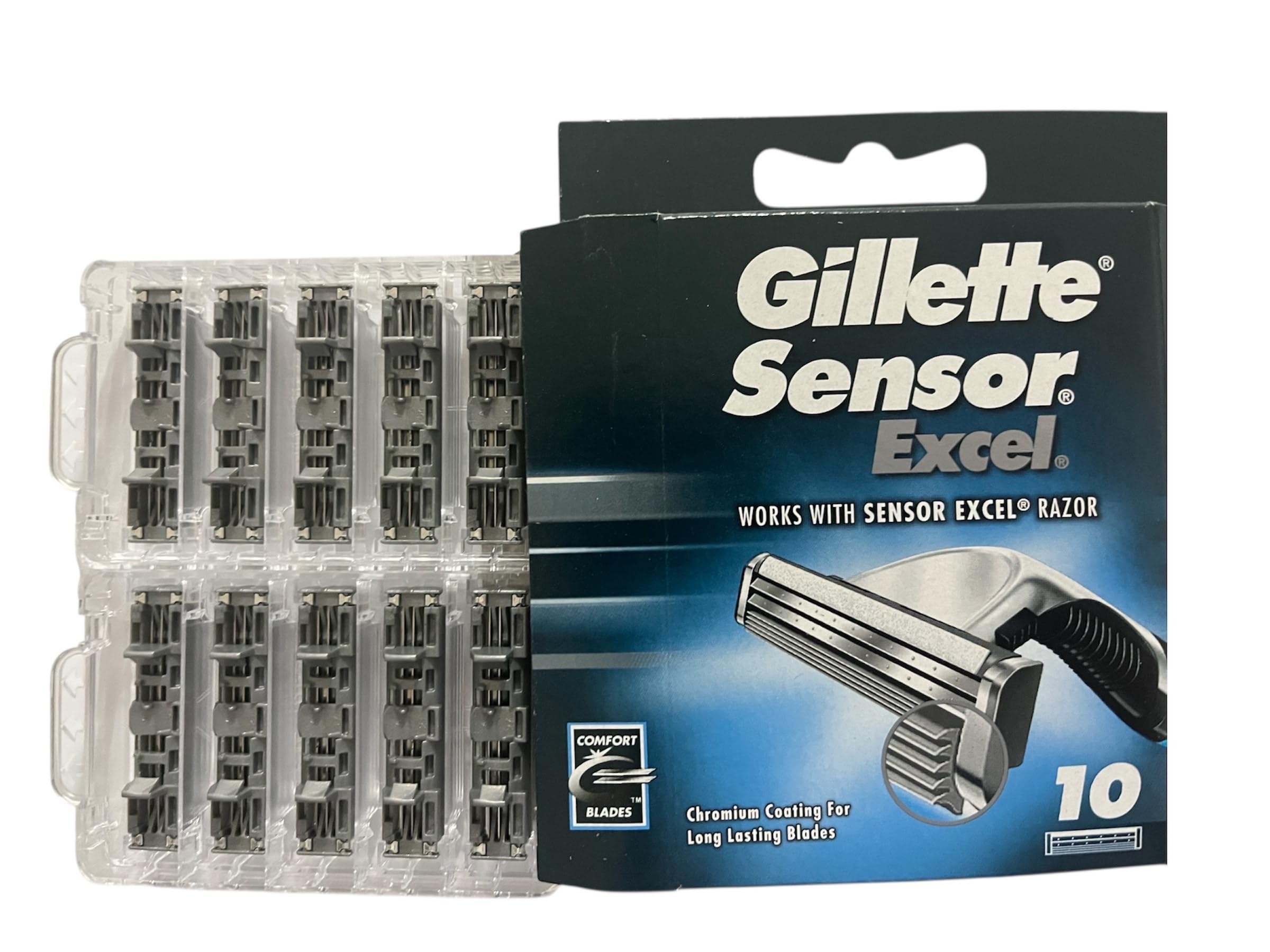 Gillette Sensor Excel detalle de las cuchillas que mejora el confort al afeitar
