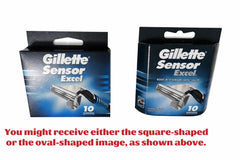 Gillette Sensor Excel paquete mostrando cantidad para planificación de recambios