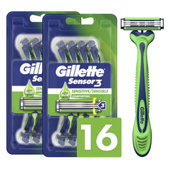 Gillette Sensor3 frontal del envase mostrando el pack y su cantidad