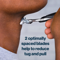 Mango Gillette SkinGuard ergonómico en mano para control cómodo y afeitado preciso