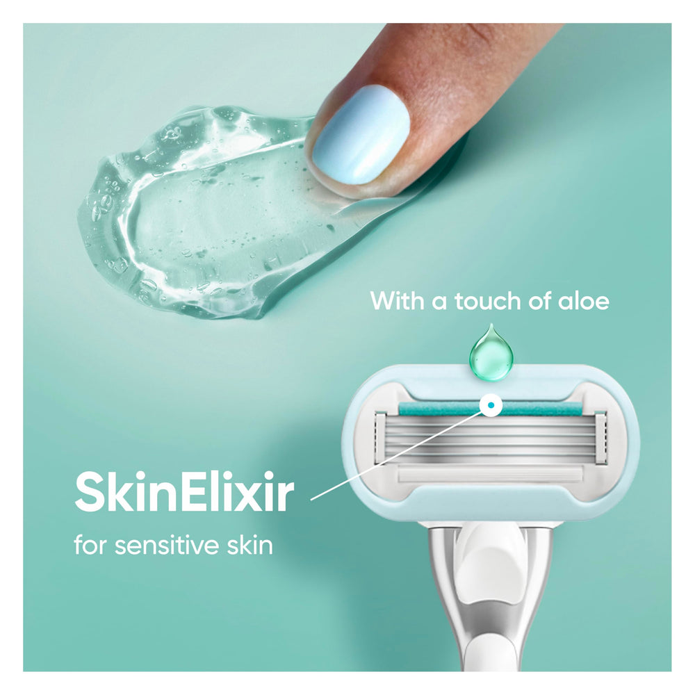 Gillette Venus: comparación tamaño en mano para mostrar ergonomía y equilibrio