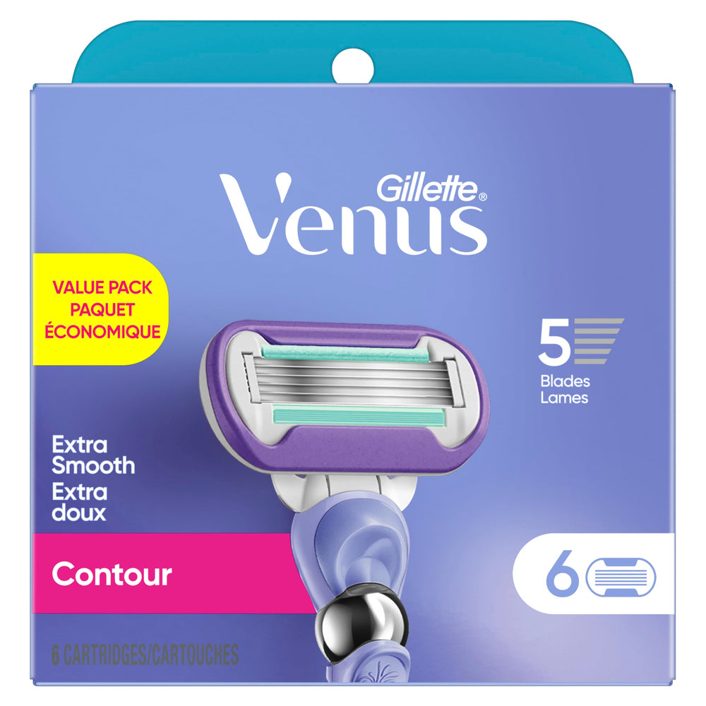 Gillette Venus comparación tamaño del recambio para referencia visual