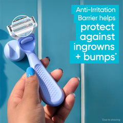 Primer plano de las hojas Gillette Venus, enfoque en corte eficiente y menor tirón