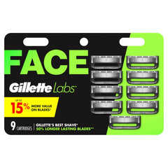 Gillette Labs frente del pack mostrando 9 recambios y conveniencia