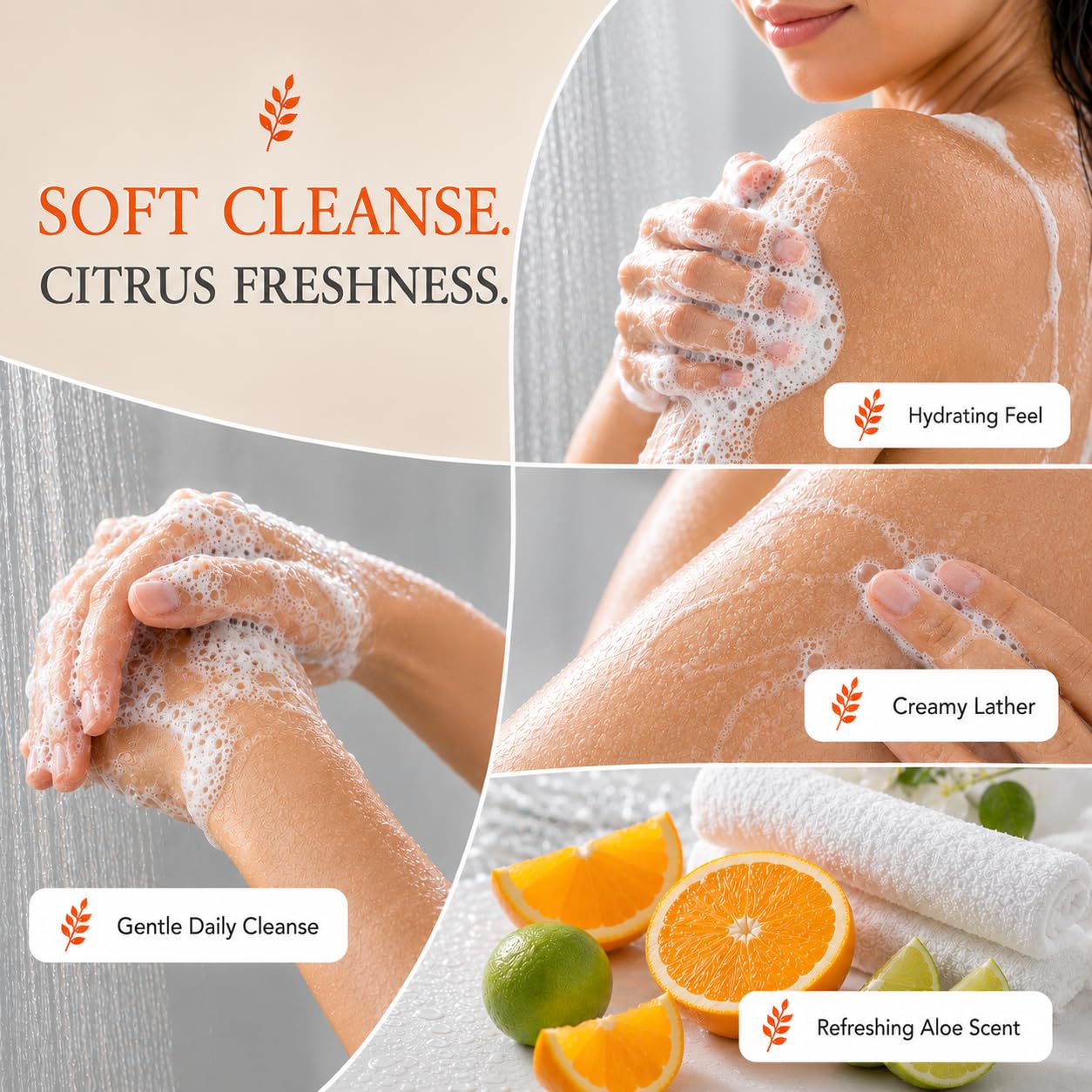 Ginger Lily Farms label close-up listing free-from claims and transparency benefit