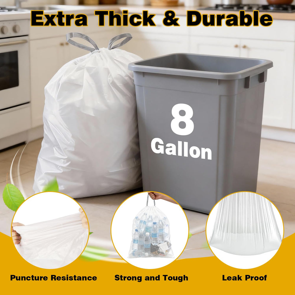 Ginkgo en uso en baño con bolsa ajustada al cubo evitando derrames