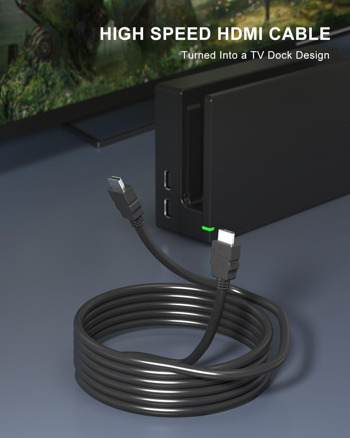 GKHERD cable HDMI integrado de 18Gbps para transmisión de vídeo sin interferencias