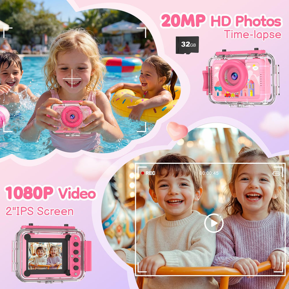 GKTZ cámara en acción dentro de piscina para fotos y vídeos divertidos