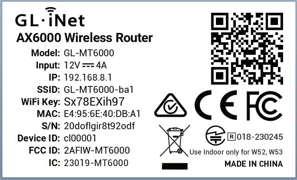 GL.iNet Flint 2 caja y contenido del paquete, todo lo necesario incluido