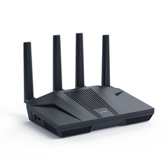 GL.iNet Flint 2 vista frontal mostrando antenas y diseño, rendimiento robusto