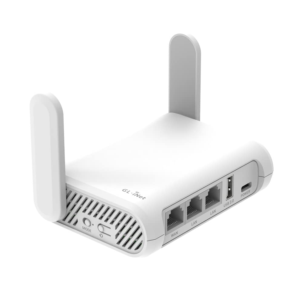 GL.iNet Opal vista frontal mostrando diseño portátil y conectividad fiable