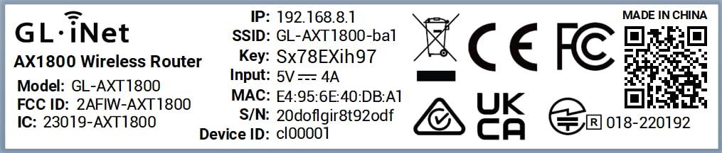 GL.iNet captura de interfaz web OpenWrt para configurar VPN y ajustes