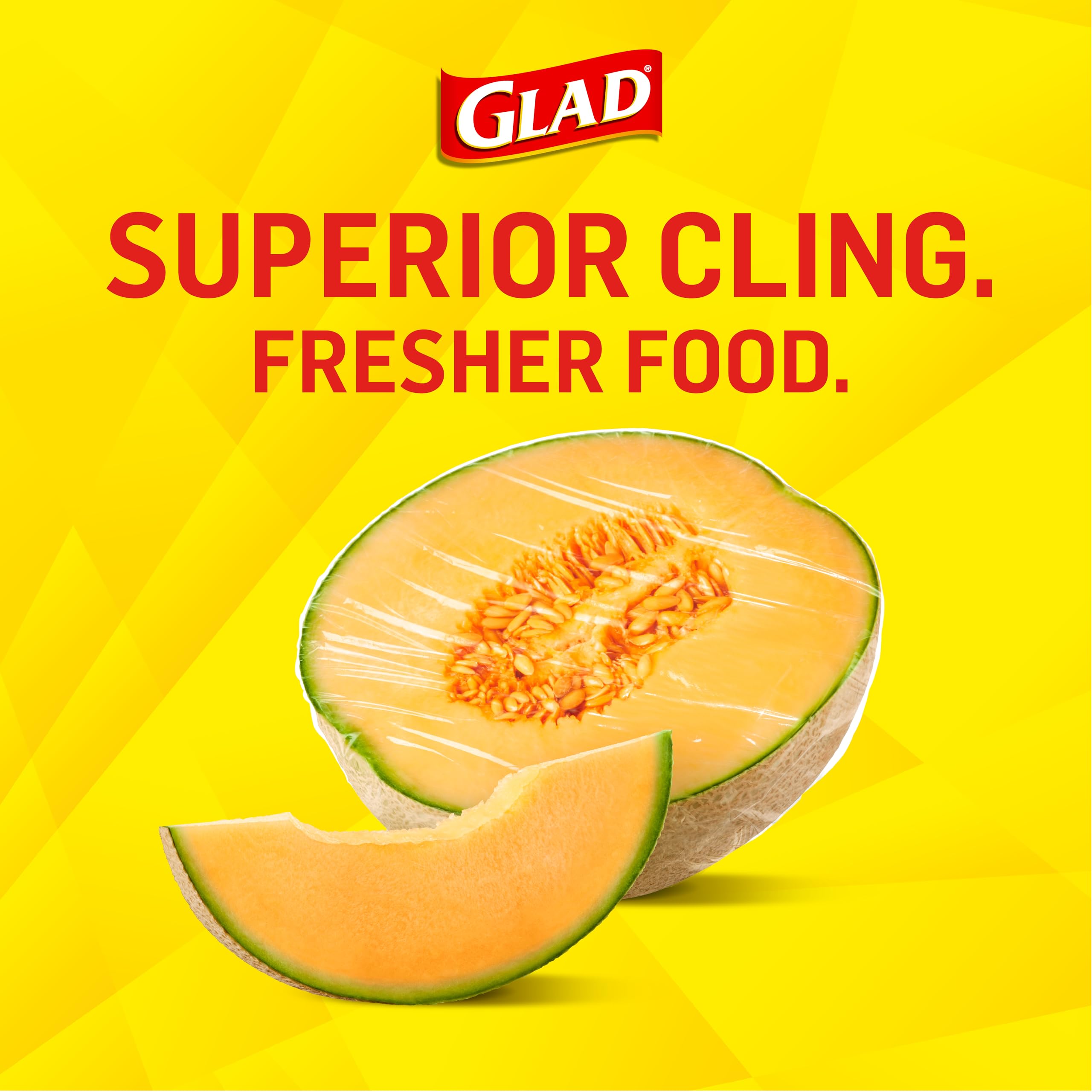 Glad film primer plano que muestra textura y adherencia para sellar alimentos
