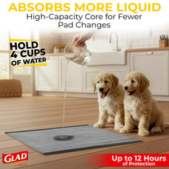 Glad for Pets textura superior no tejida que dirige líquidos y mantiene seco