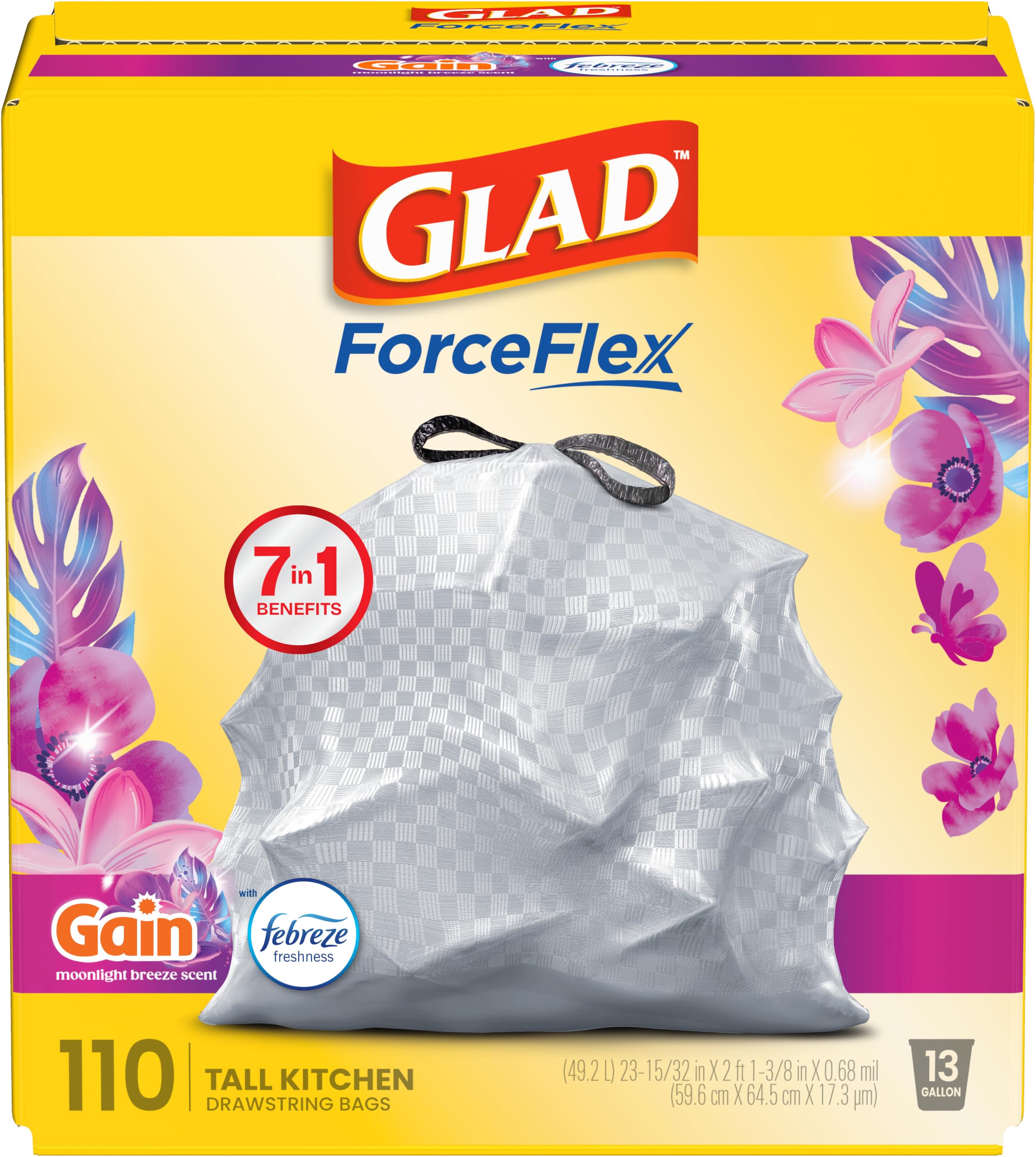 Glad frente empaque mostrando cantidad y aroma, conveniencia clara