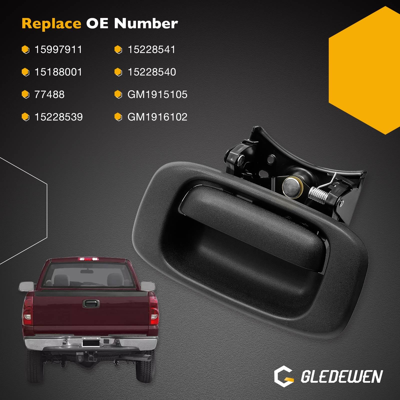 Gledewen embellecedor con etiqueta visible para identificación y montaje