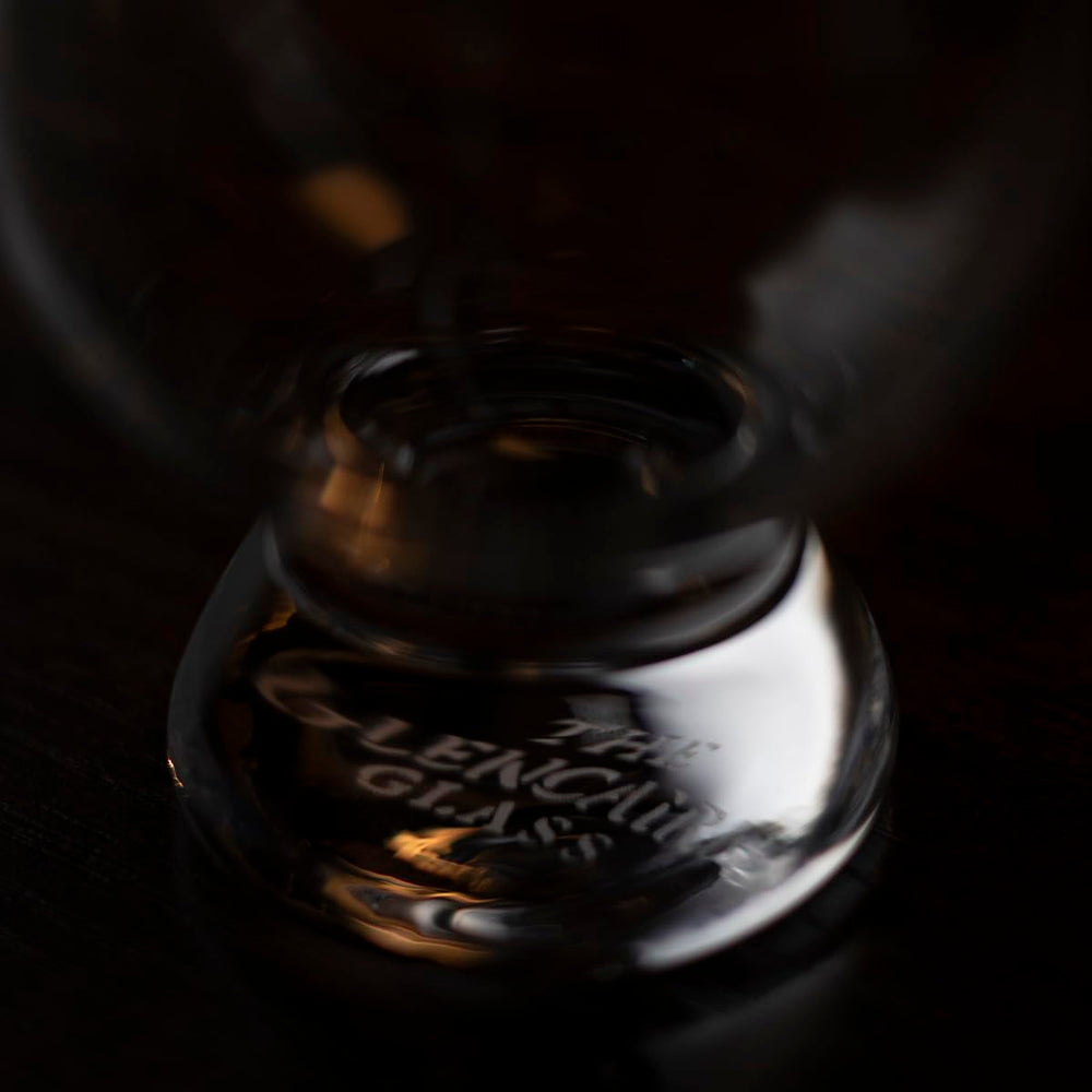 GLENCAIRN caja de regalo abierta mostrando las cuatro copas protegidas