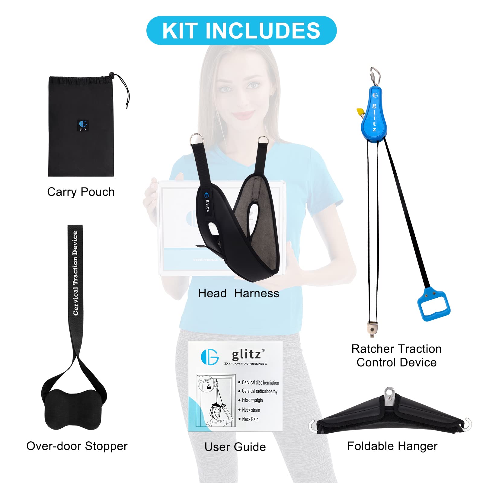 glitz empaque y etiqueta con instrucciones claras para instalación rápida