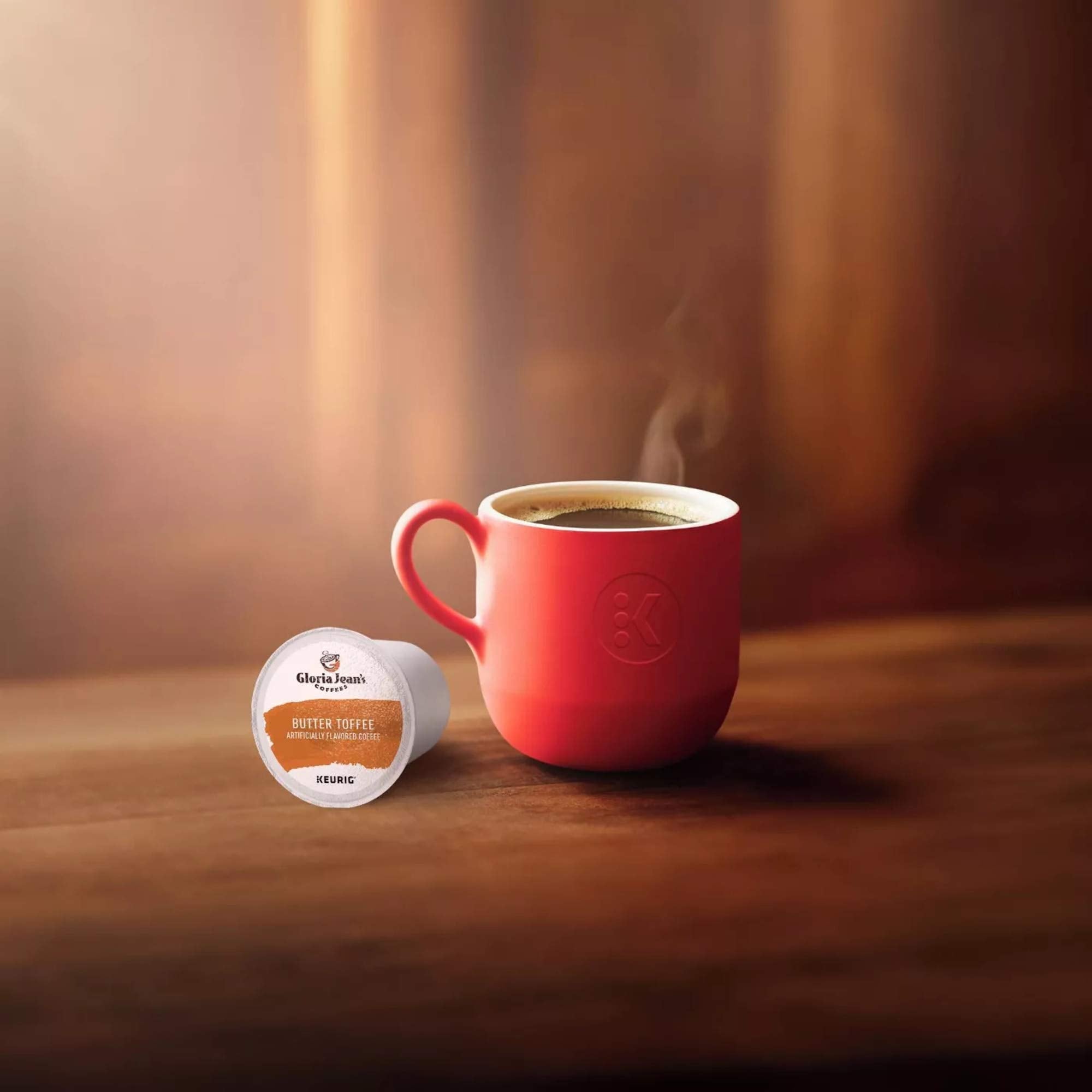 Gloria Jean's etiqueta Kosher en el empaque indicando certificación y confianza