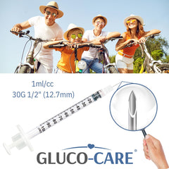 GLUCO-CARE aguja 30G con tapón naranja que protege y facilita identificación