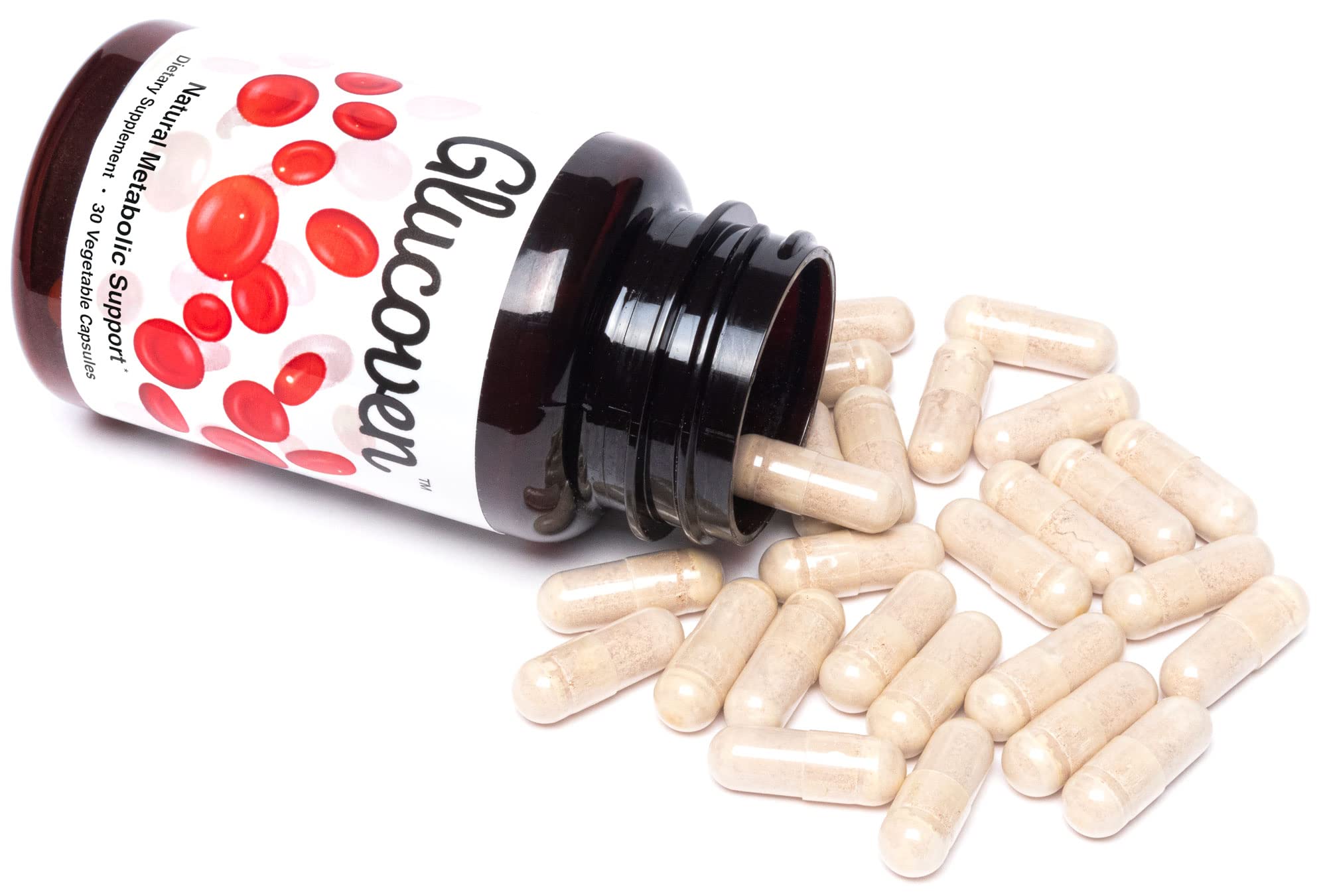 Frasco Glucoven en mano para comparar tamaño y porción práctica