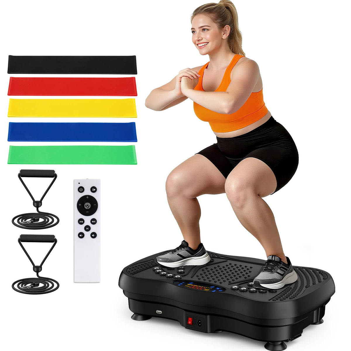GLYLF vista frontal con panel LED y controles, fácil seguimiento del entrenamiento